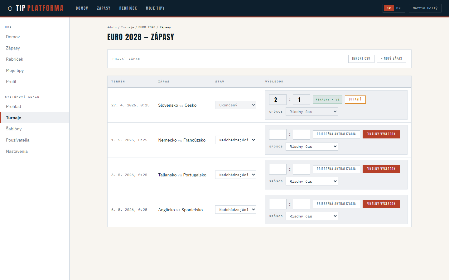 Schedule before correction